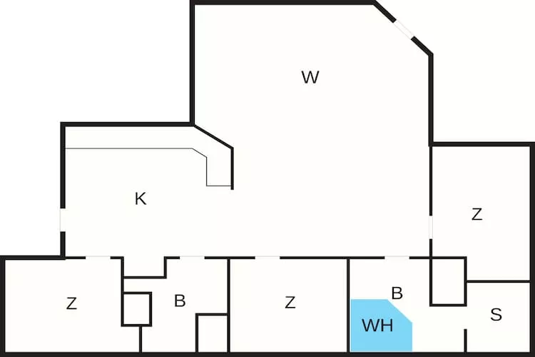 Maison de vacances pour 6 a Henne - Plan