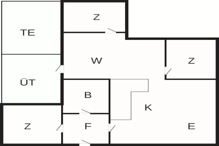 6 person holiday home in Toftlund - Floor plan