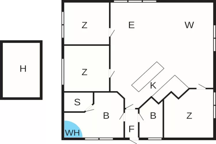 8 person holiday home in Nørre Nebel - Floor plan