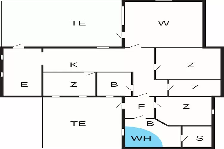 Maison de vacances pour 6 a Fjerritslev - Plan
