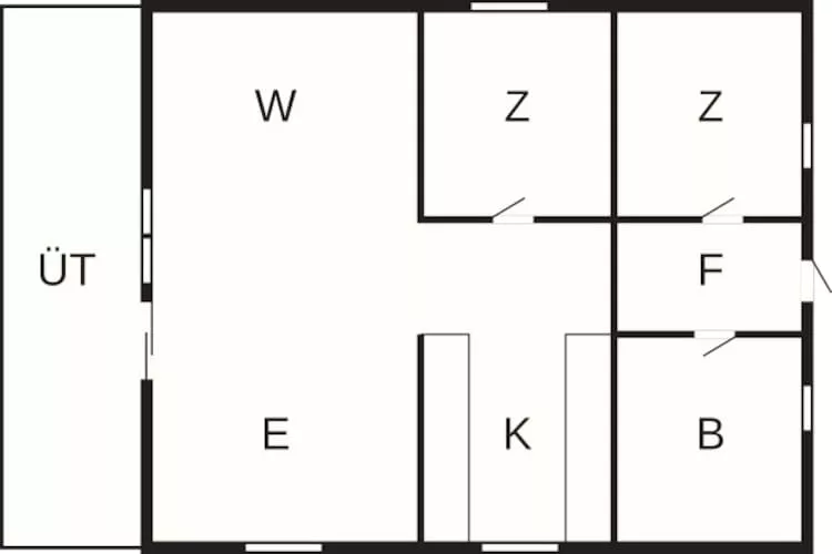 4 person holiday home in Skjern - Floor plan