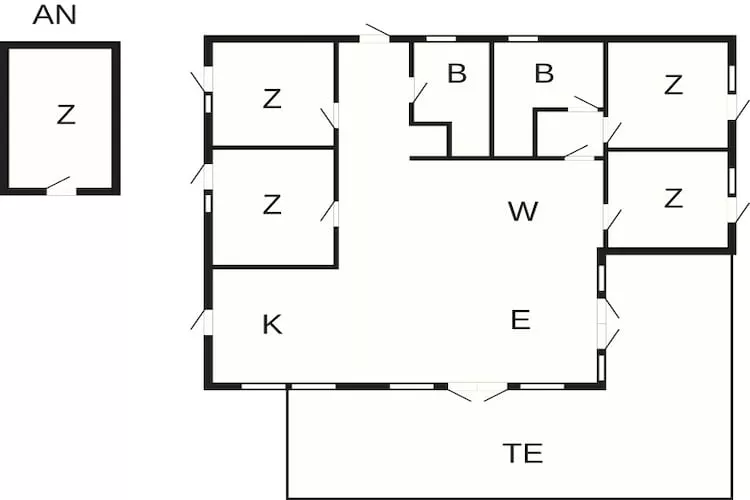 Maison de vacances pour 8 a Knebel - Plan