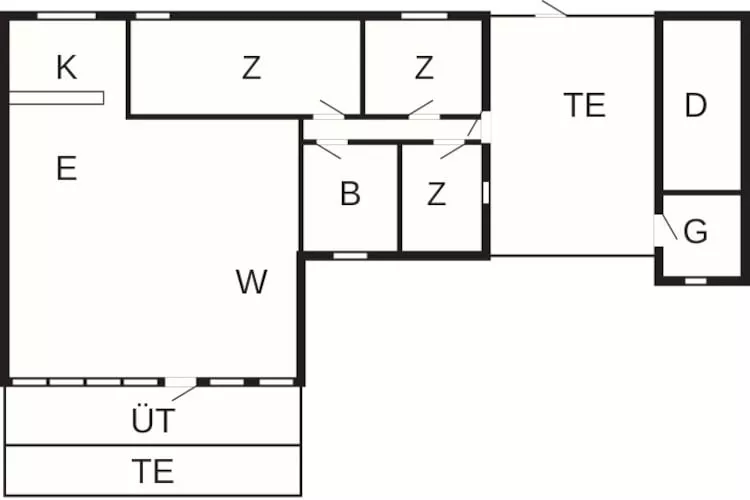 Tranquil Cottage Retreat in Lokken-By Traum - Floor plan