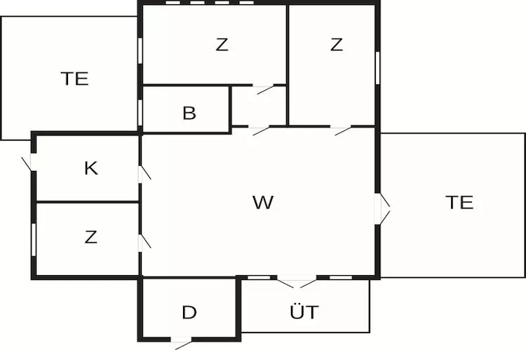 8 person holiday home in Rømø - Floor plan