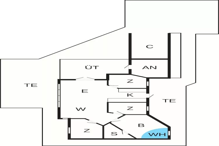 Maison de vacances pour 6 a Sjølund - Plan