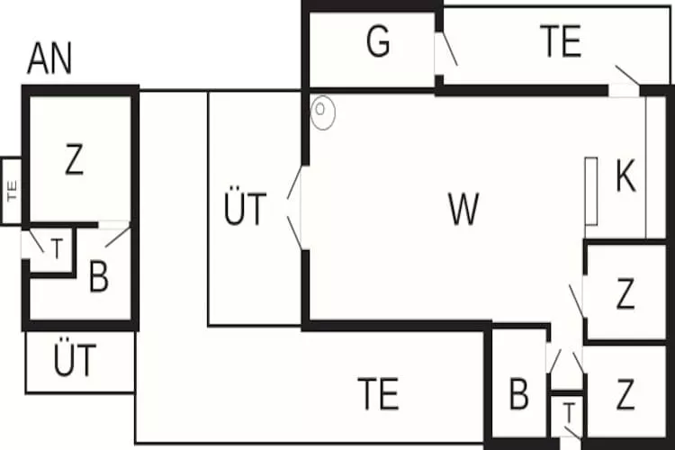 Maison de vacances pour 7 a Blokhus - Plan