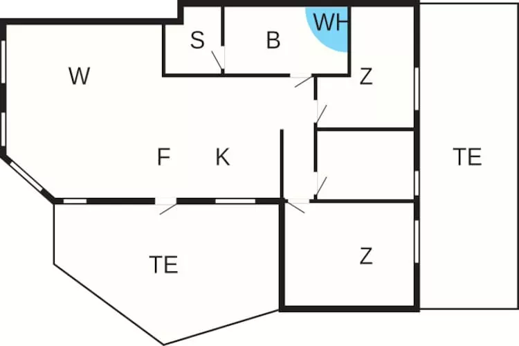 Maison de vacances pour 6 a Hadsund - Plan