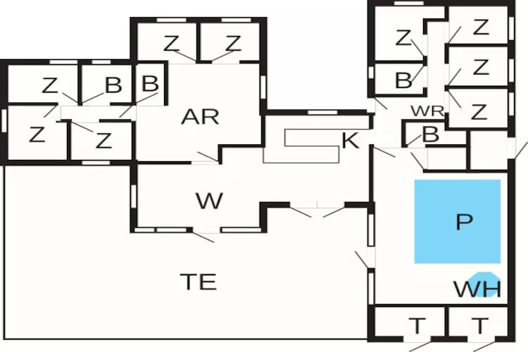 Maison de vacances pour 22 a Jerup - Plan