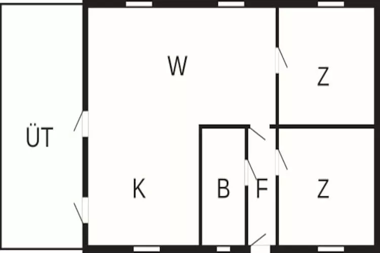 Maison de vacances pour 6 a Hadsund - Plan