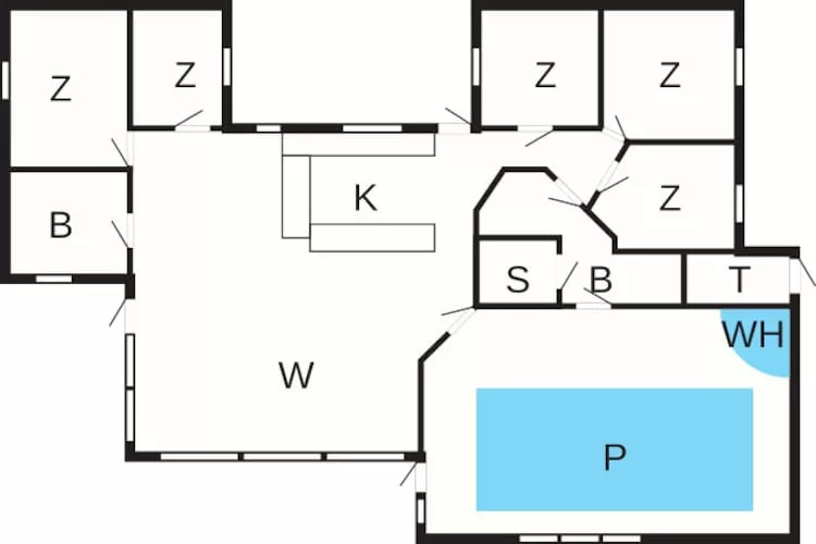 Maison de vacances pour 12 a Væggerløse - Plan