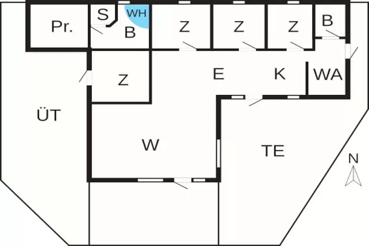 8 Personen Ferienhaus in Fjerritslev - Grundriss