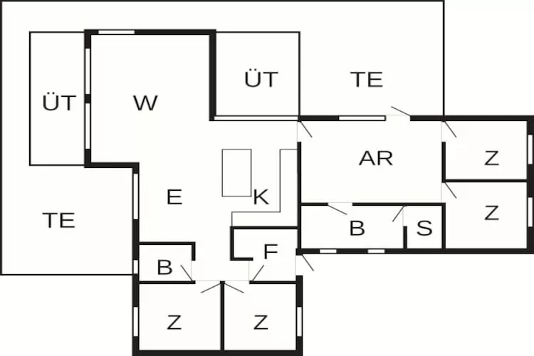 Maison de vacances pour 8 a Sydals - Plan