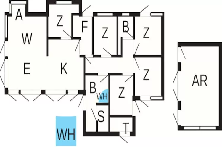 Maison de vacances pour 10 a Løkken - Plan