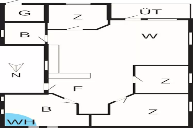 6 person holiday home in Thyholm - Floor plan