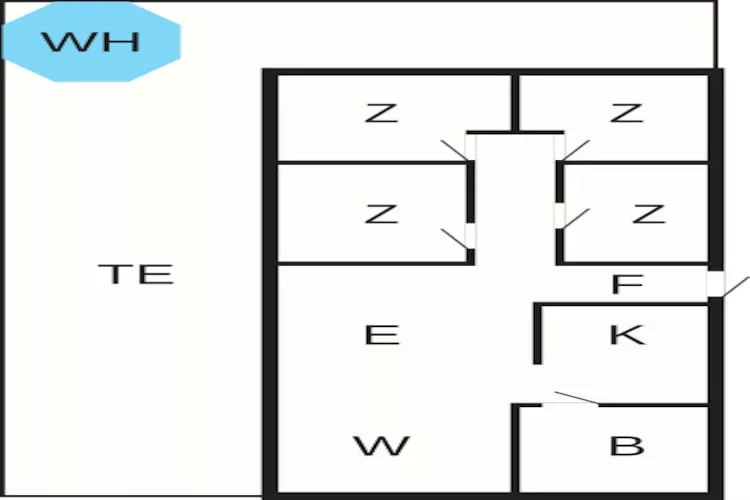 Maison de vacances pour 6 a Bjert - Plan