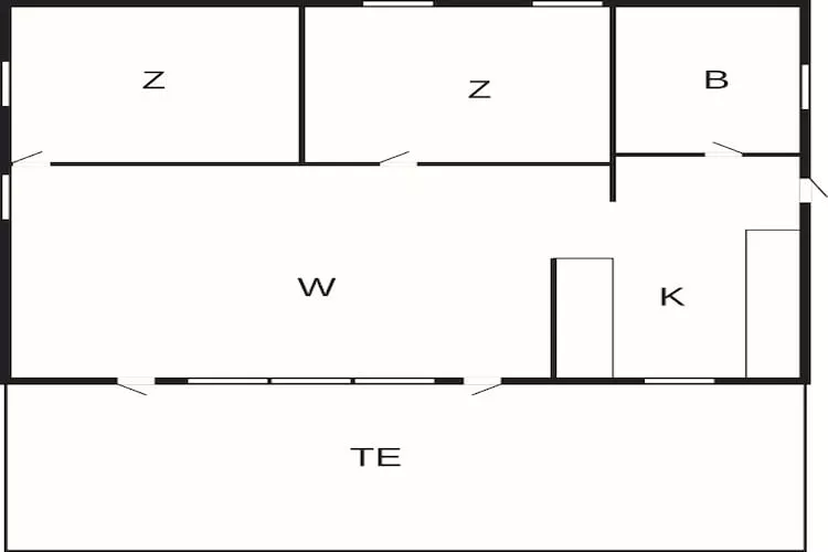 5 person holiday home in Væggerløse - Floor plan