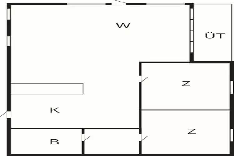 4 person holiday home in Højslev - Floor plan