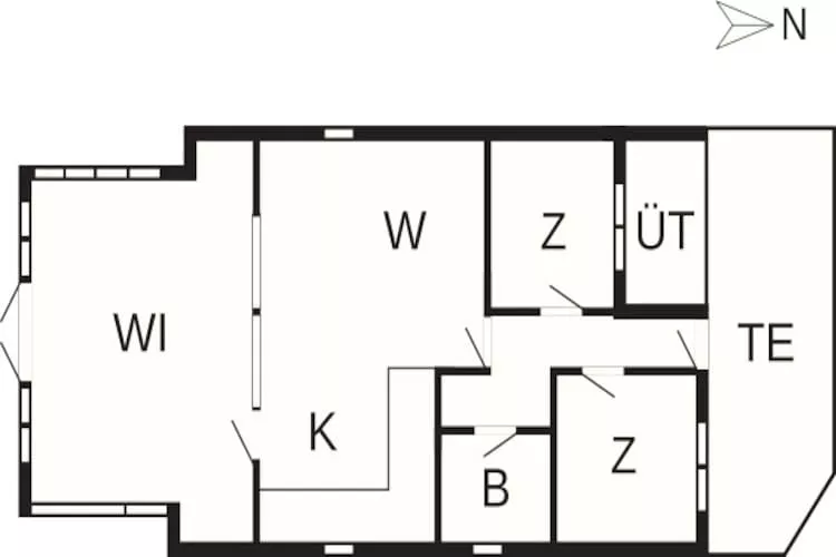 Maison de vacances pour 4 a Odder - Plan