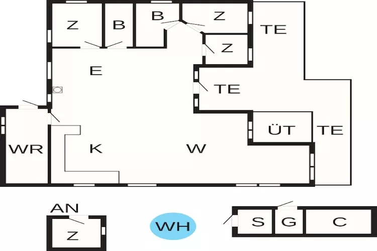 Maison de vacances pour 8 a Hemmet - Plan