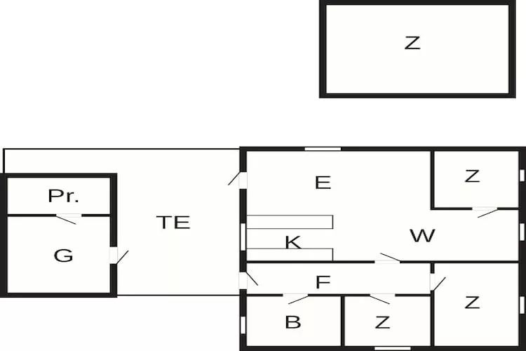 6 Personen Ferienhaus in Hemmet - Grundriss