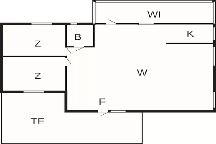 6 person holiday home in SÖLVESBORG - Floor plan