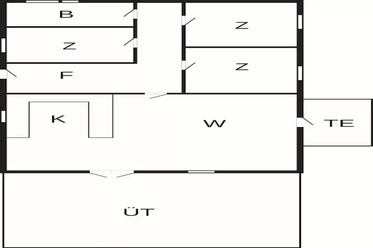 6 person holiday home in Glesborg - Floor plan