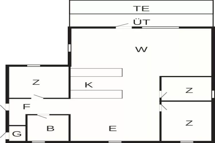6 person holiday home in Nørre Nebel - Floor plan