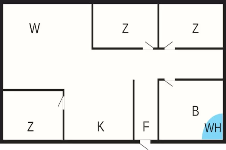 4 person holiday home in Løkken-By Traum - Floor plan