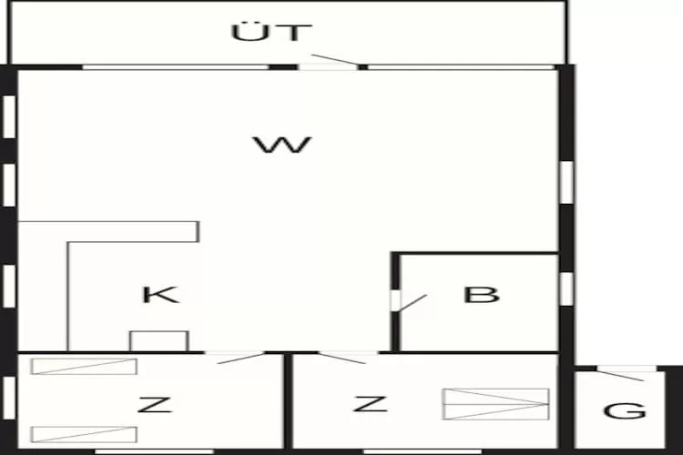 4 person holiday home in Hjørring-By Traum - Floor plan