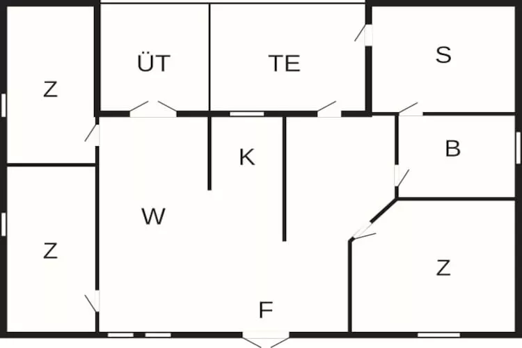 Maison de vacances pour 6 a Vejby-By Traum - Plan