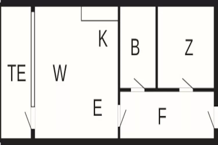 2 room,ground floor,44m2,Premium - Floor plan