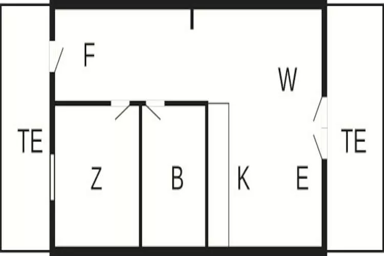 5 person holiday home in Rømø-By Traum - Floor plan