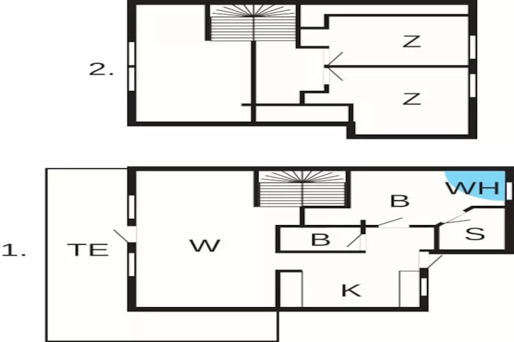 Maison de vacances pour 6 a Ringkøbing - Plan
