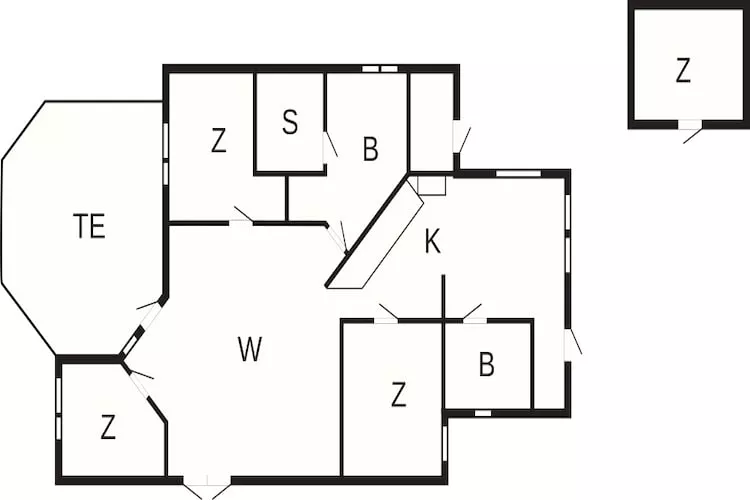 Maison de vacances pour 8 a Børkop-By Traum - Plan
