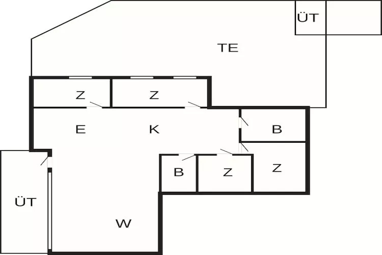 7 person holiday home in Nexø-By Traum - Floor plan