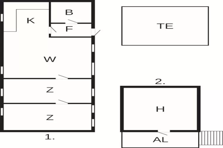 Maison de vacances pour 5 a Nexø - Plan