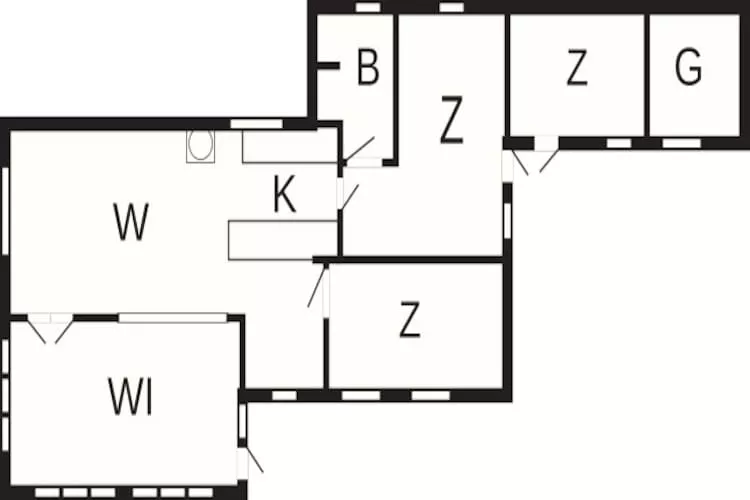 Maison de vacances pour 6 a Nykøbing Sj-By Traum - Plan