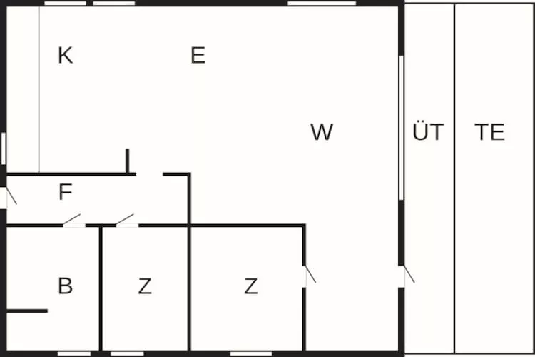 5 person holiday home in Hejls-By Traum - Floor plan