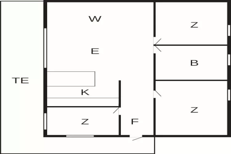 Maison de vacances pour 5 a Ans By-By Traum - Plan