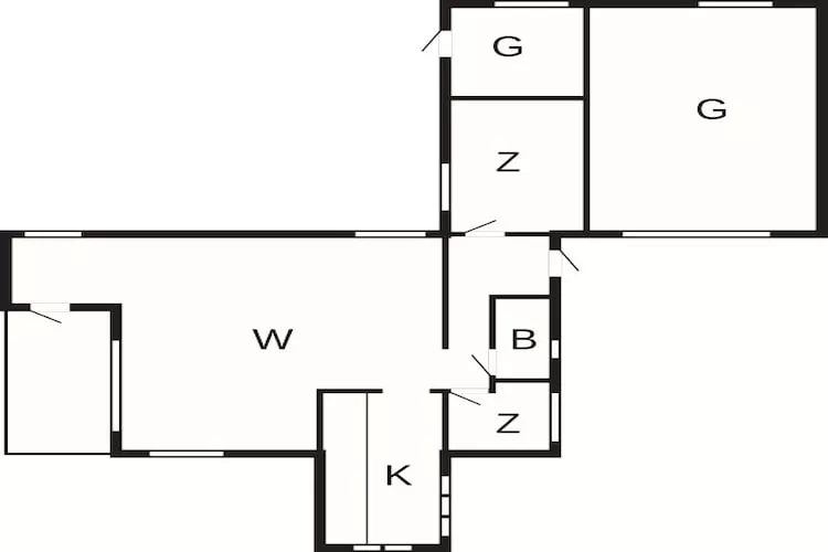 4 person holiday home in Løkken-By Traum - Floor plan