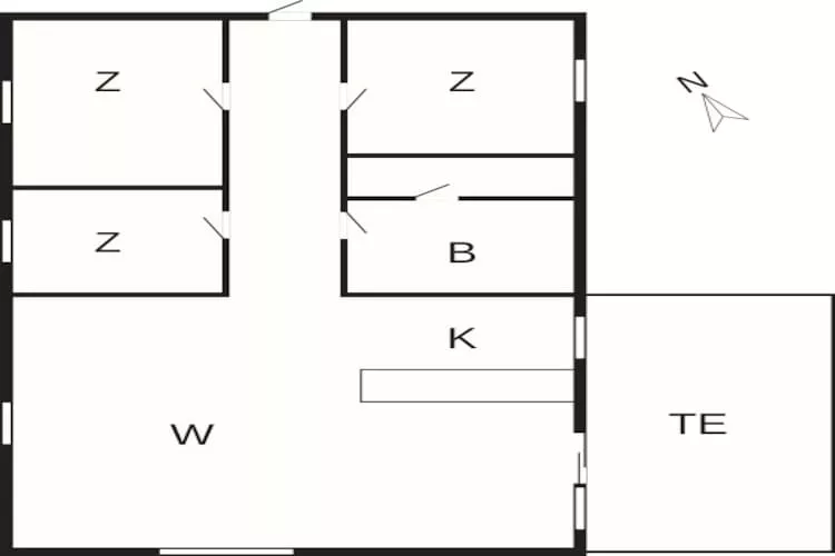 7 person holiday home in Frøstrup - Floor plan