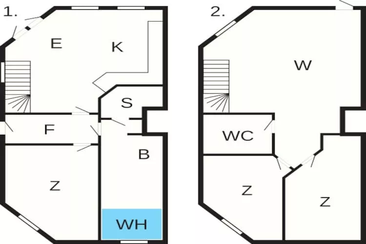 4½ room,1+2 floor w/seaview - Grundriss