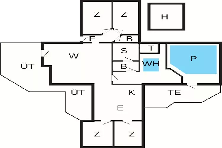 Maison de vacances pour 10 a Væggerløse-By Traum - Plan