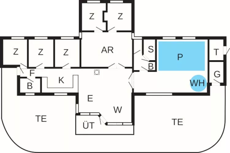 14 Personen Ferienhaus in Højslev - Grundriss