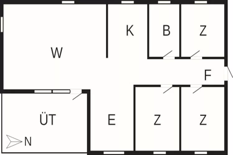 Maison de vacances pour 6 a Hals-By Traum - Plan