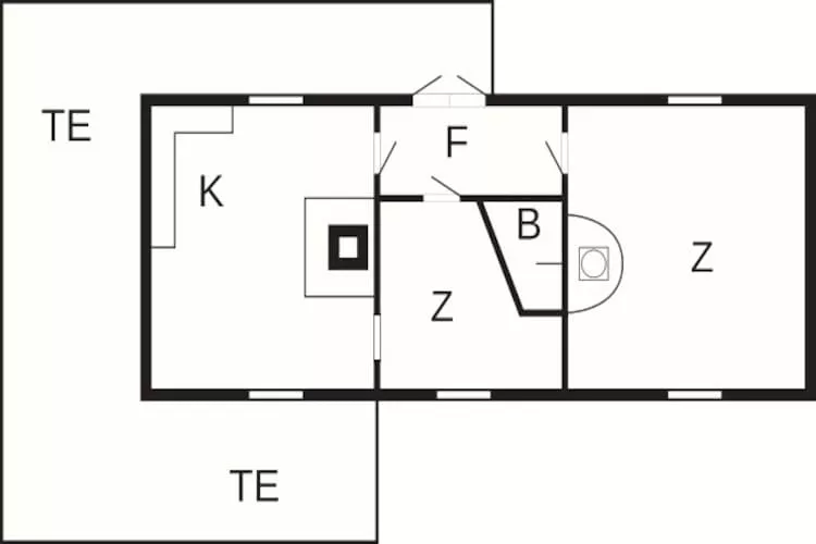 6 person holiday home in HOVA-By Traum - Floor plan
