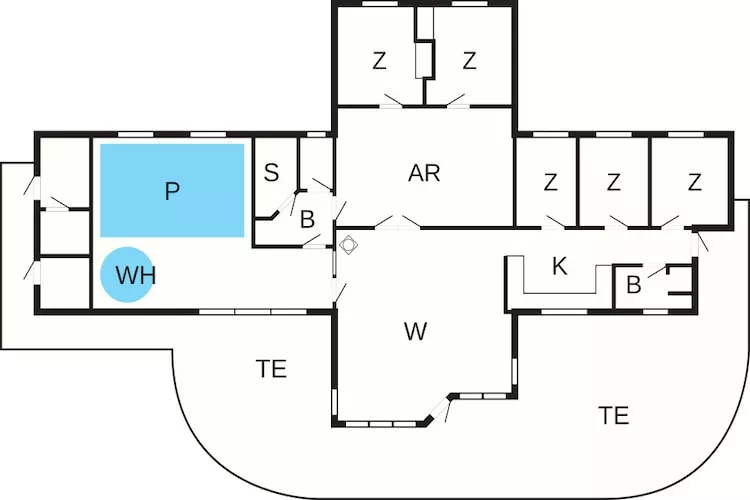 14 person holiday home in Ebeltoft - Floor plan