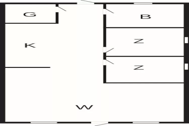 4 person holiday home in Hovborg-By Traum - Floor plan