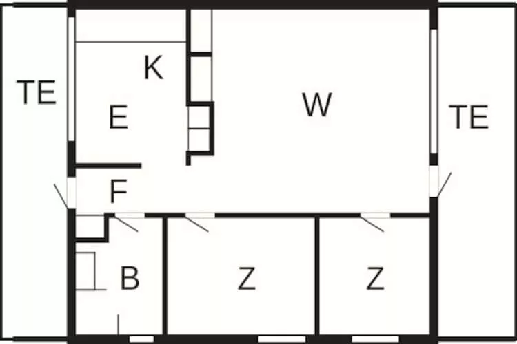 A-3½ room,close to beach - Grundriss