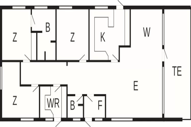 4½ room,2 bathrooms - Grundriss